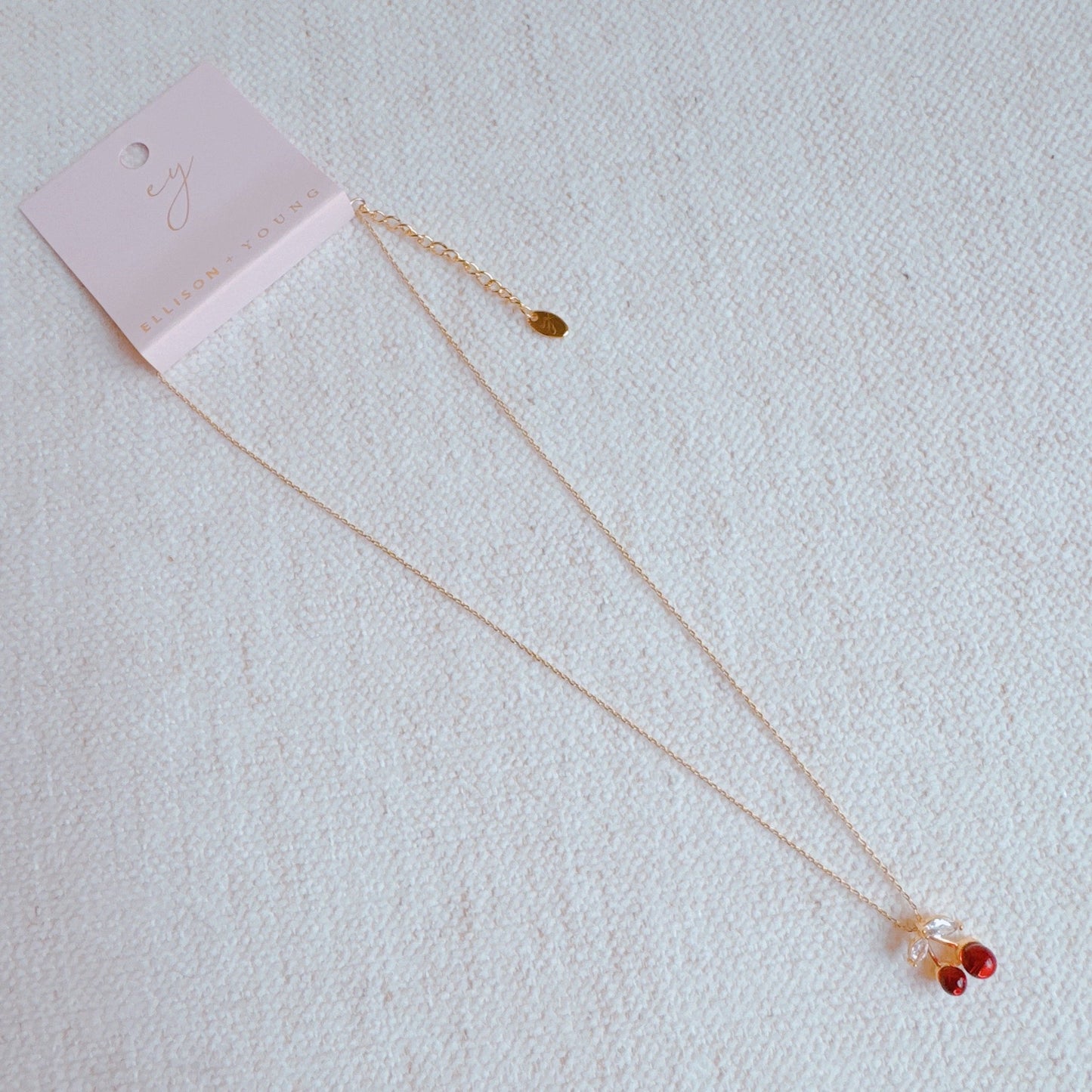 Jewel Cherry Pendant Necklace-3