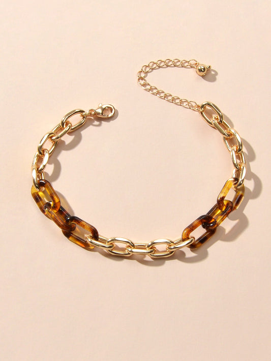 Designer Jewellery Acrylic Gold Crude Chain Bracelets Party Designer Accessories-0